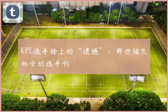 KPL选手榜上的“遗憾”，那些错失机会的选手们